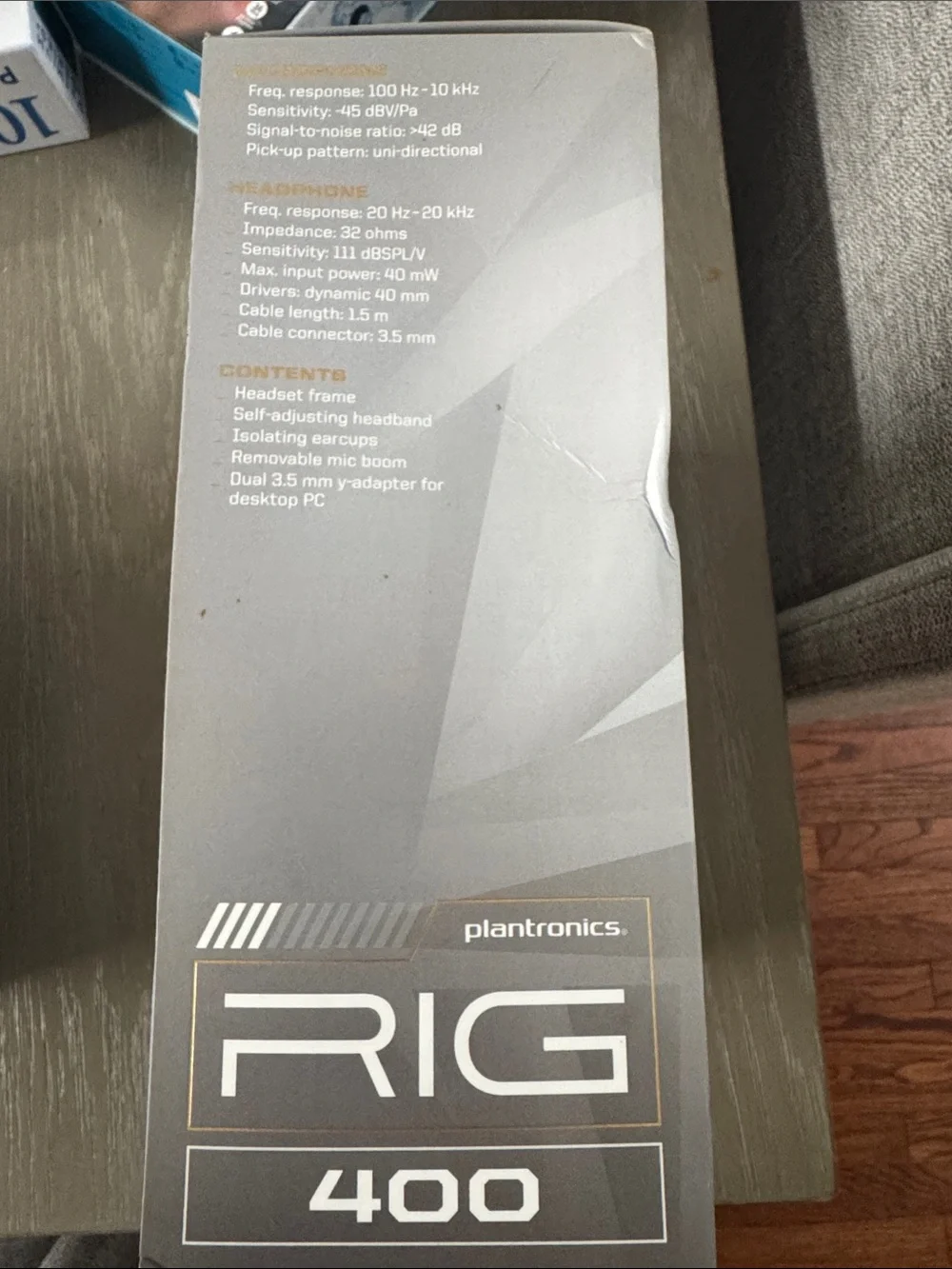 Plantronics RIG 400 Wired Gaming Headset - Black & Yellow Accents